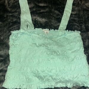 American Eagle Outfitters Aqua Ruffled Camisole